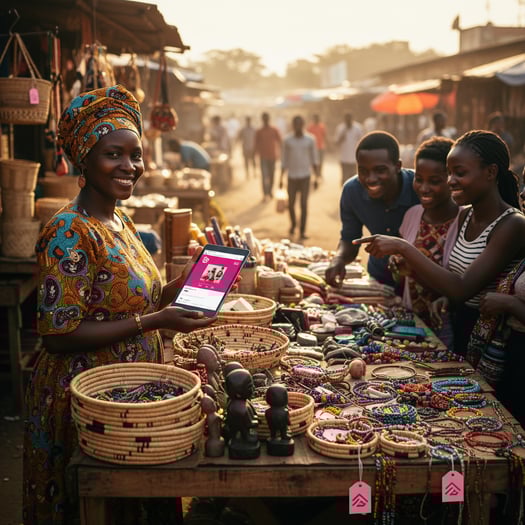 Vibrant market scene in Harare